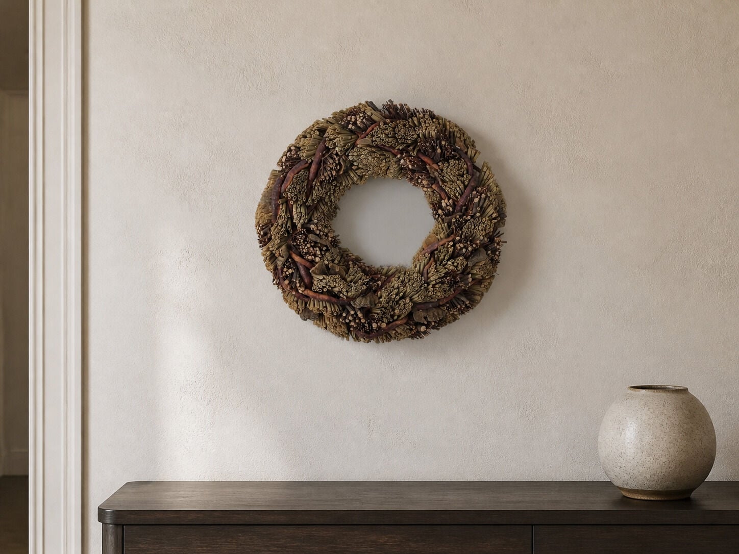 Dekoratif Çelenk Cedar Kapı Süsü 37 cm Kapı Süsü Dekoratif Çelenk Cedar 37 cm | Duvar Dekoru