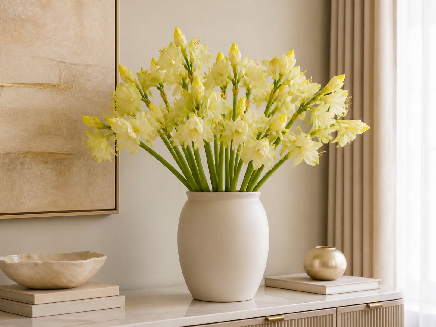 Yapay Amarilis 90 cm Krem Yapay Amarilis 90 cm Krem