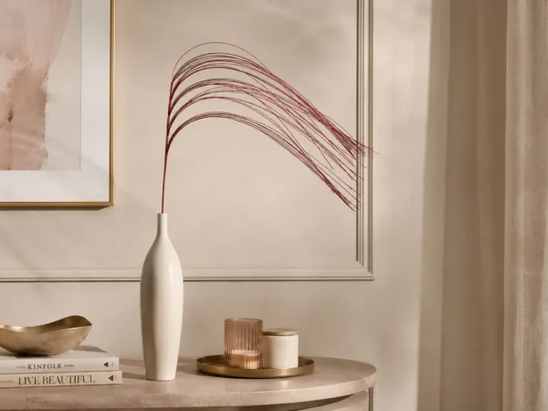 Yapay Çiçek Simli Püsküllü Dekoratif Dal 70 cm Bordo