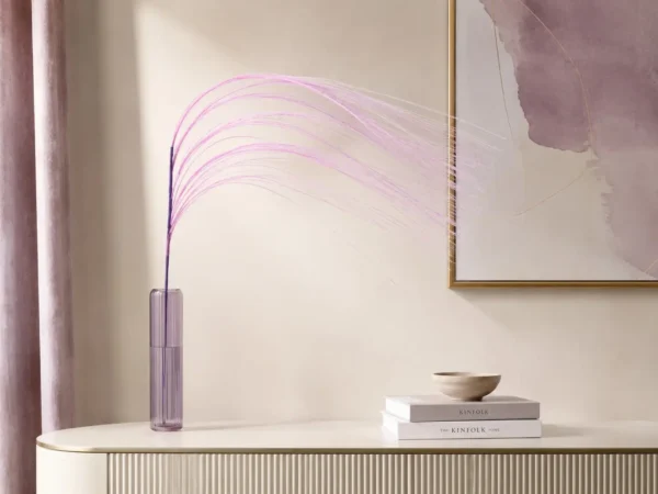 Yapay Çiçek Simli Püsküllü Dekoratif Dal 70 cm Mor