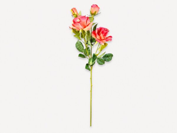 Yapay Gül Dalı 3 Başlı 70 cm Koyu Pembe