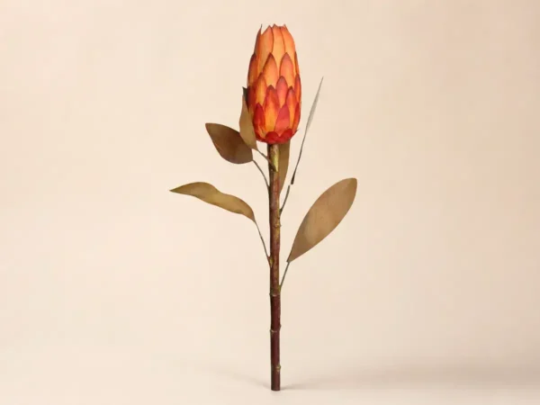 Yapay Protea Dalı 86 cm Turuncu